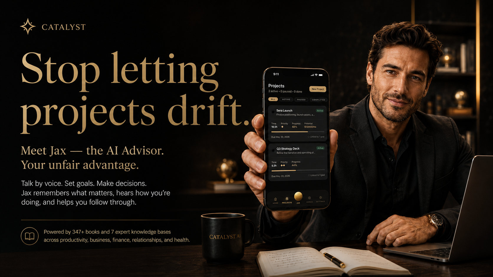 Stop letting projects drift. Meet Jax, your AI Advisor.